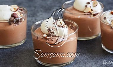 موس النوتيلا بدون بيض حلى لذيذ