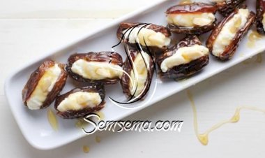 تمر محشي بزبدة الفول السوداني صحي وسريع