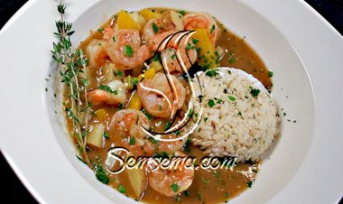 طريقة تحضير ارز بالربيان والخضار كطبق جانبي او اساسي