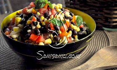 سلطة الفول المدمس بالطريقة المكسيكية