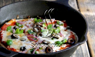 طريقة عمل بيتزا بدون فرن سهلة و سريعة