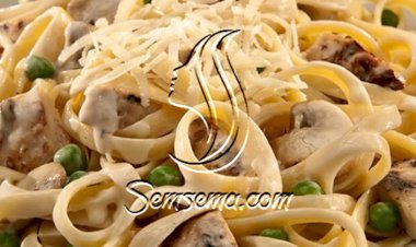مكرونة بالدجاج والخضار والكريمة طريقة التحضير