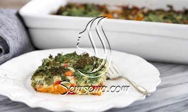 صينية البيض بالخضار في الفرن
