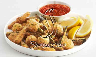 طريقة عمل موزاريلا مقلية مع الكوسا والزيتون