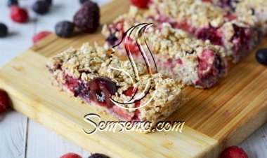 حلى الشوفان بالموز والكرز طريقة سهلة