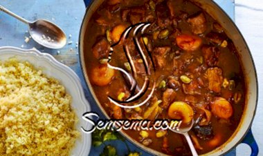 طاجين اللحم بالبرقوق والمشماش بالصور