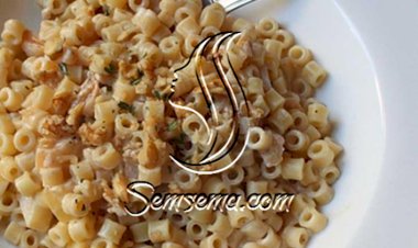 مكرونه بجبنة الريكوتا مع قطع الجوز