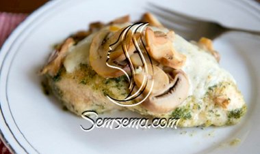 طريقة عمل دجاج بصلصة البيستو والفطر