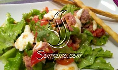 طريقة عمل سلطة لب النخيل مع التونة