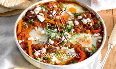 طريقة شكشوكة بالفاصوليا بالبيض روعة