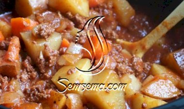 يخنة بطاطس باللحم المفروم للمبتدئين و العزاب