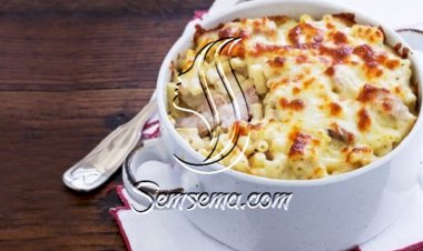 طريقلة عمل مكرونة بالتونة والصوص الأبيض