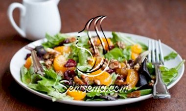 سلطة خضار بالبرتقال طريقة التحضير