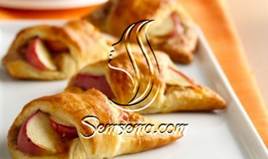 طريقة عمل كرواسون بالجوز والتفاح