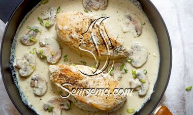 طريقة عمل دجاج بالطحينة و الفطر