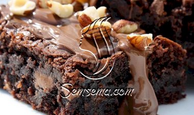 طريقة عمل براوني كيك منال العالم بالمكسرات