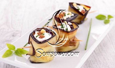 طريقة عمل رولات الباذنجان بالجبن