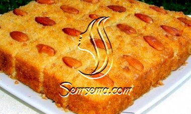 بسبوسة بالحليب وجوز الهند بالطريقة الاصلية