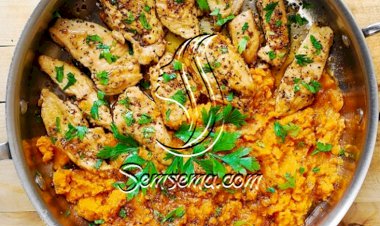 طريقة عمل البطاطا الحلوة مع الدجاج