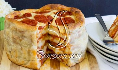 طريقة عمل كيك البيتزا