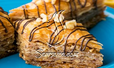 طريقة عمل بقلاوة بالجوز منال العالم