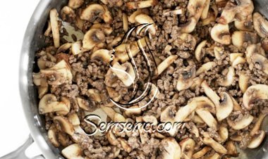 طريقة عمل مفركة فطر باللحمة