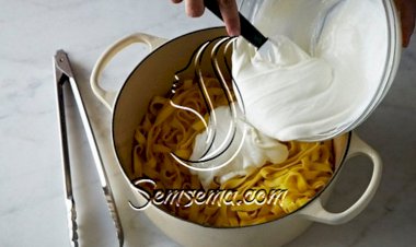 طريقة عمل معكرونة باللحم واللبن الزبادي