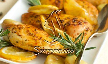 طريقة عمل دجاج بالثوم والليمون بالفرن