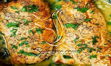 طريقة عمل السلمون بالثوم والحبق للرجيم صحي