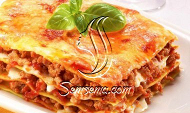 طريقة عمل لازانيا بالصوص الاحمر