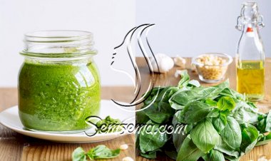 طريقة عمل صلصة الريحان و الصنوبر