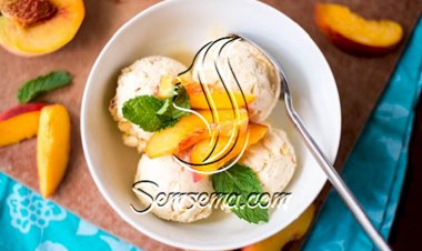 طريقة عمل ايس كريم الخوخ