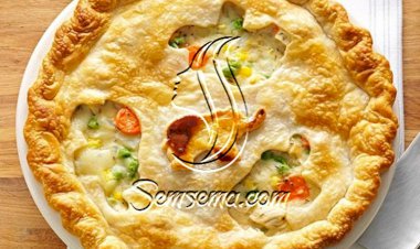 طريقة عمل فطيرة الدجاج والخضار