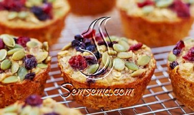 طريقة عمل كب كيك الشوفان بالموز