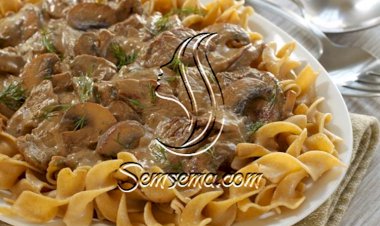 طريقة عمل ستروجانوف اللحم والباستا