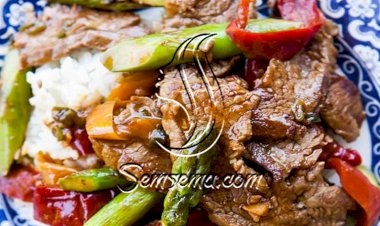 طريقة عمل شرائح اللحم بالخضار