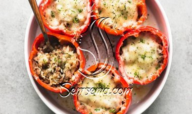 طريقة عمل محشي الفلفل الرومي