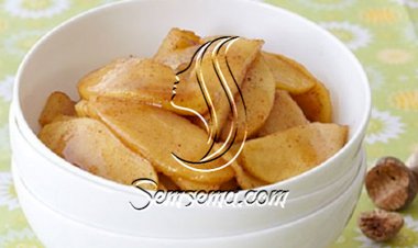 طريقة عمل حلى التفاح بالقرفة سهل