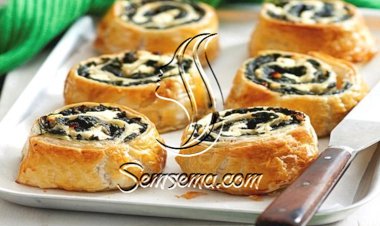 طريقة عمل لفائف السبانخ والجبن