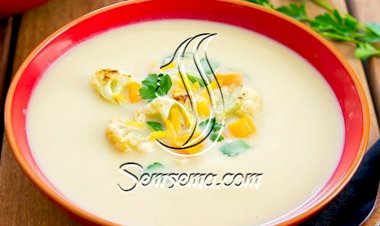 طريقة عمل شوربة القرنبيط بالكريمة