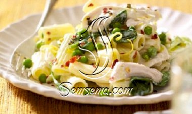 طريقة عمل معكرونة بالدجاج والكريمة