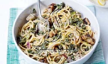 طريقة عمل سباغيتي بالسبانخ
