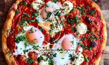 طريقة عمل بيتزا بالبيض السهلة