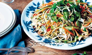 طريقة عمل سلطة الدجاج والخضار