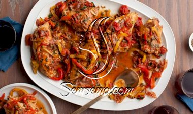 طريقة عمل دجاج بالفلفل الملون