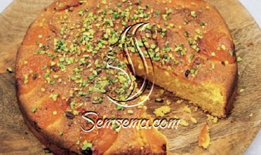 طريقة عمل كيكة المشمش بالفستق الحلبي