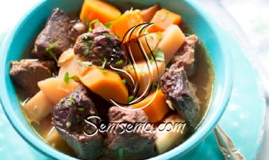 طريقة عمل شوربة اللحم بالخضار