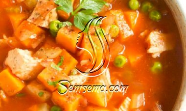 طريقة عمل شوربة البطاطا الحلوة بالدجاج