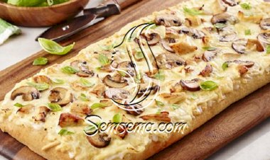 طريقة عمل بيتزا الدجاج والفطر