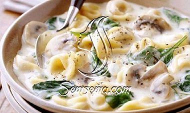 طريقة عمل تورتليني بالصلصة البيضاء